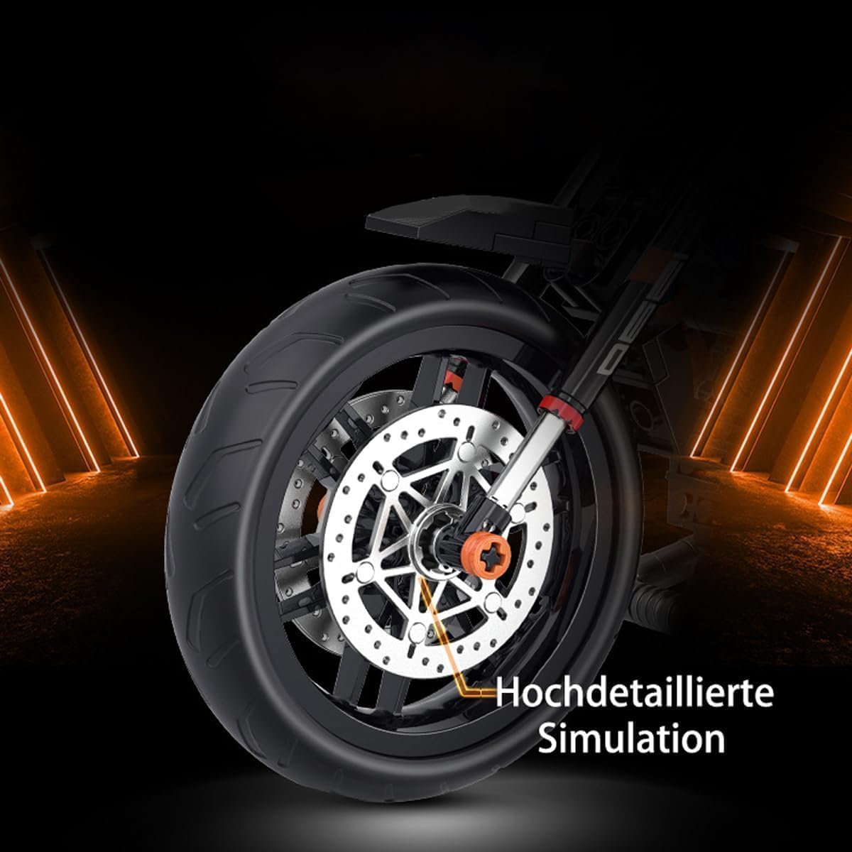 Tirff Technik Motorrad Bausteine für KTM Superduke 1290R, 579 Klemmbausteine 1:8 Technik Rennen Motorrad Geländemotorrad Bausatz Supermotorrad Set Geschenke für Erwachsene