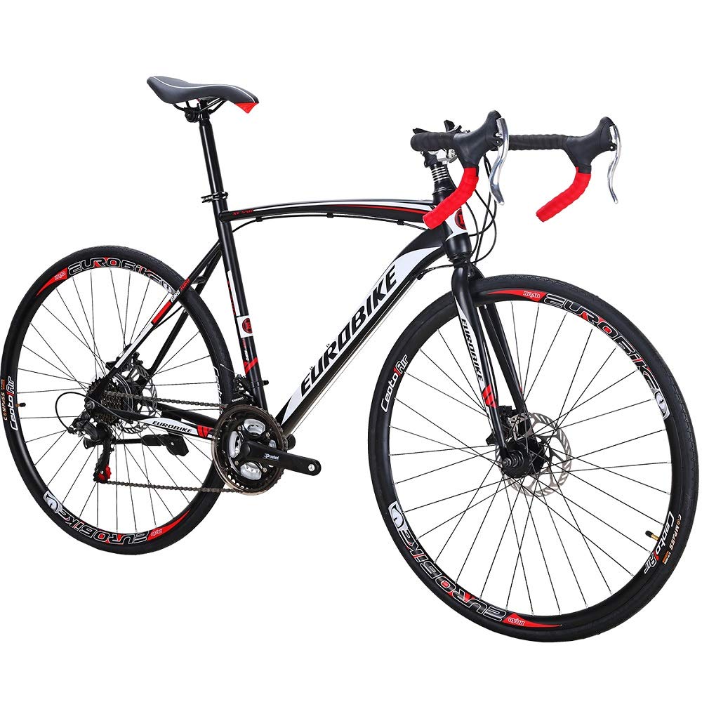 Eurobike HY XC550 Road Bike,21 Speed Road Bicycle for Adults Men and Women,Disc Brake 700C Race Bike for Beginner to Intermediate Bicycle Riders(54cm-