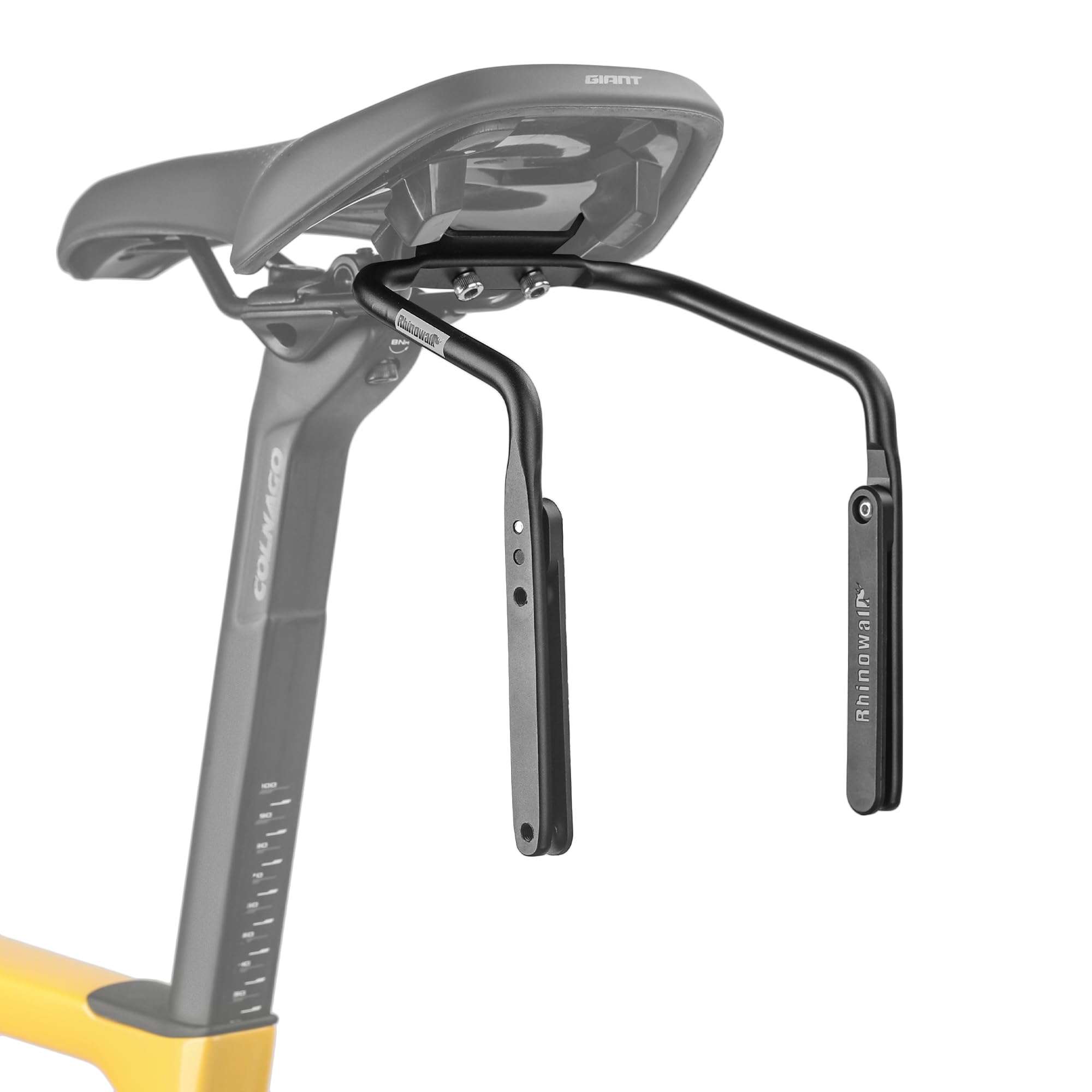 Rhinowalk Anti Sway Bikepacking Saddle Bag Stabilizer Mount with 2 Bottle Cage Mounting Holes