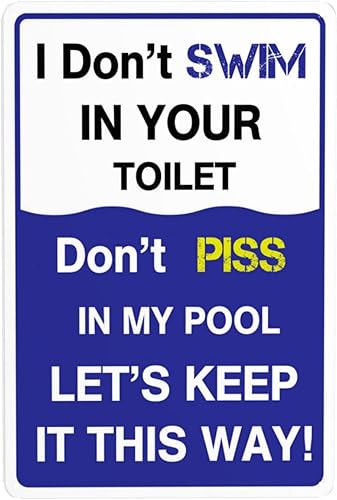 Letreros metálicos divertidos para piscina, decoración de piscina para interiores y exteriores, decoración de piscina para el hogar, parque