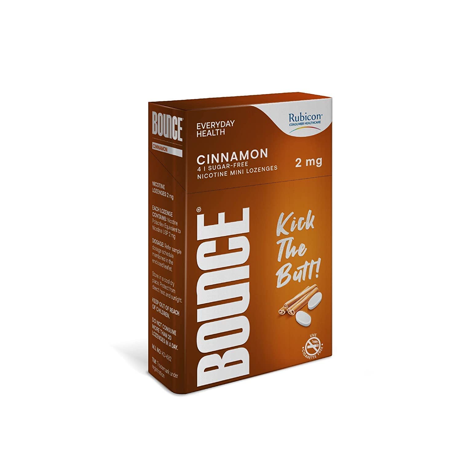 Rubicon BOUNCE Nicotine Mini Lozenge 2 Mg | Cinnamon flavour Sugar Free | USFDA Approved | Helps Quit Smoking | 15 Packs of 4 Lozenges (B0B42G7241) Amazon Price History, Amazon Price Tracker