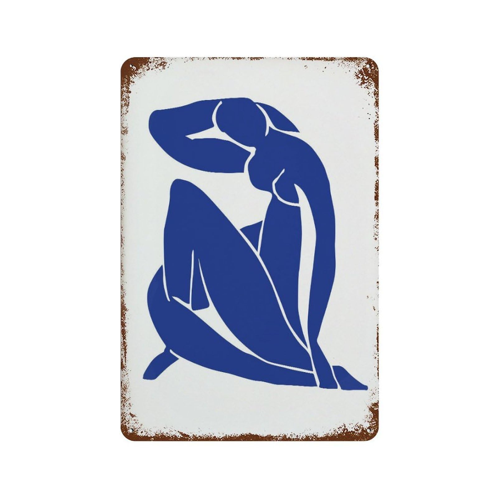 xiaoxiaoshen Matisse Blue Nude Tate Modern Exhibition Wall Decor Art Metal Tin Poster Modern Home Decor Art Home Bar Shop Decorations Vintage Sign 30x20cm