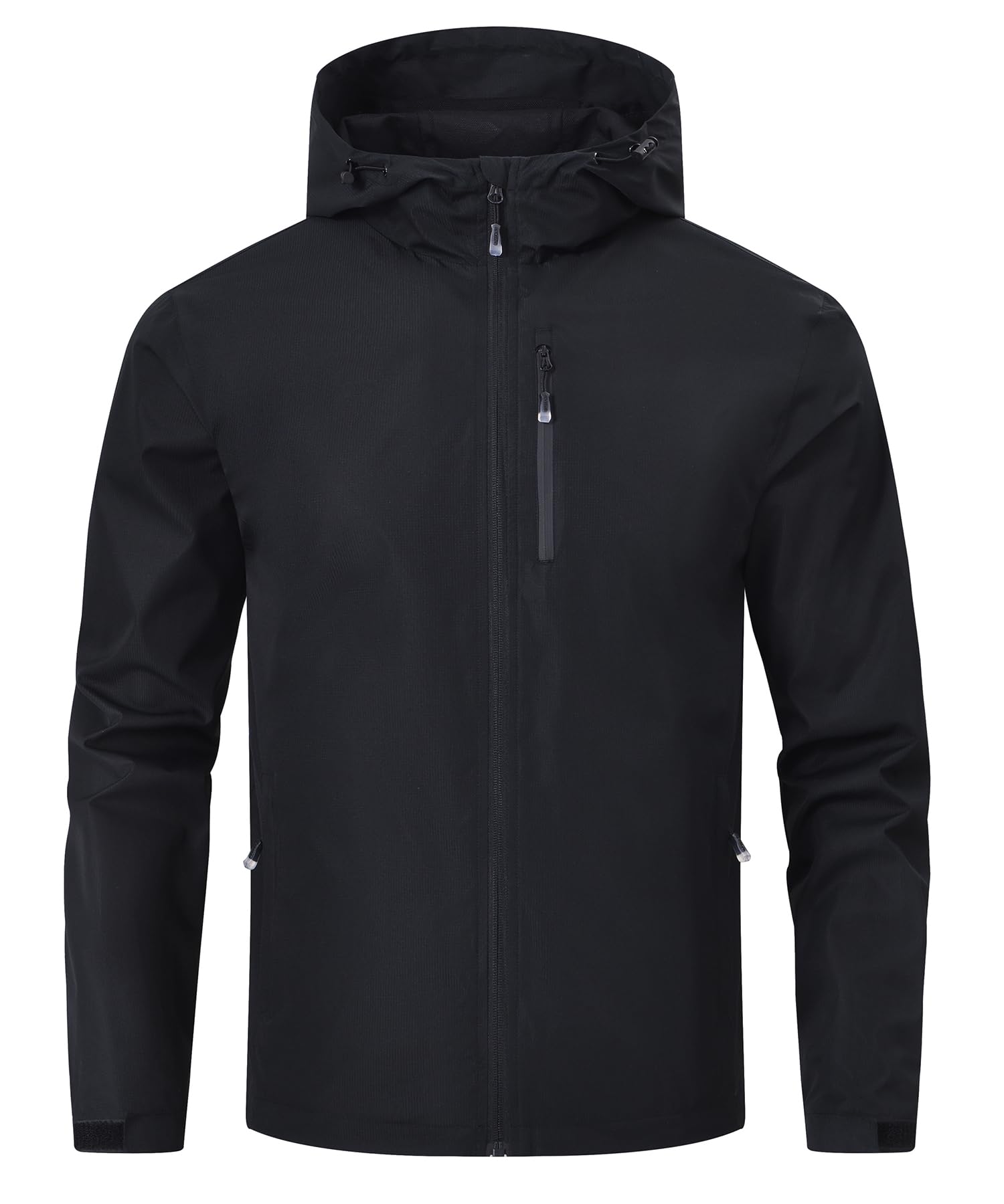 Huayuzh Chaqueta impermeable para hombre, para exteriores, ligera, plegable, resistente al viento, softshell para senderismo, camping