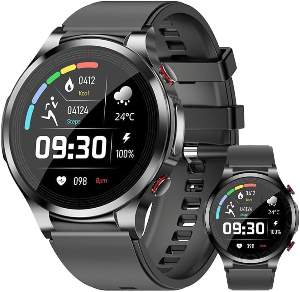 ERKAL 1.32-inch Smart Watch (Answer/Make Call) Bluetooth Fitness Tracker with Heart Rate, Blood Oxygen Monitor, Sleep Monitor IP68 Waterproof with Android iOS