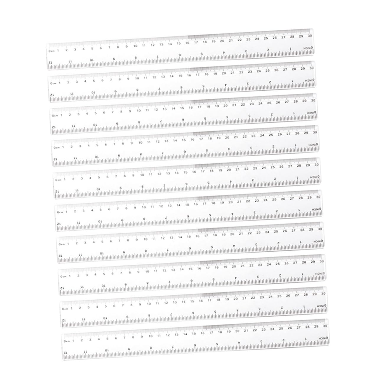 Righello Trasparente 30cm 20 Pezzi in Plastica per Scuola | Ufficio e Aula, Alta Resistenza e Leggero, Strumenti per Disegno e Misurazione