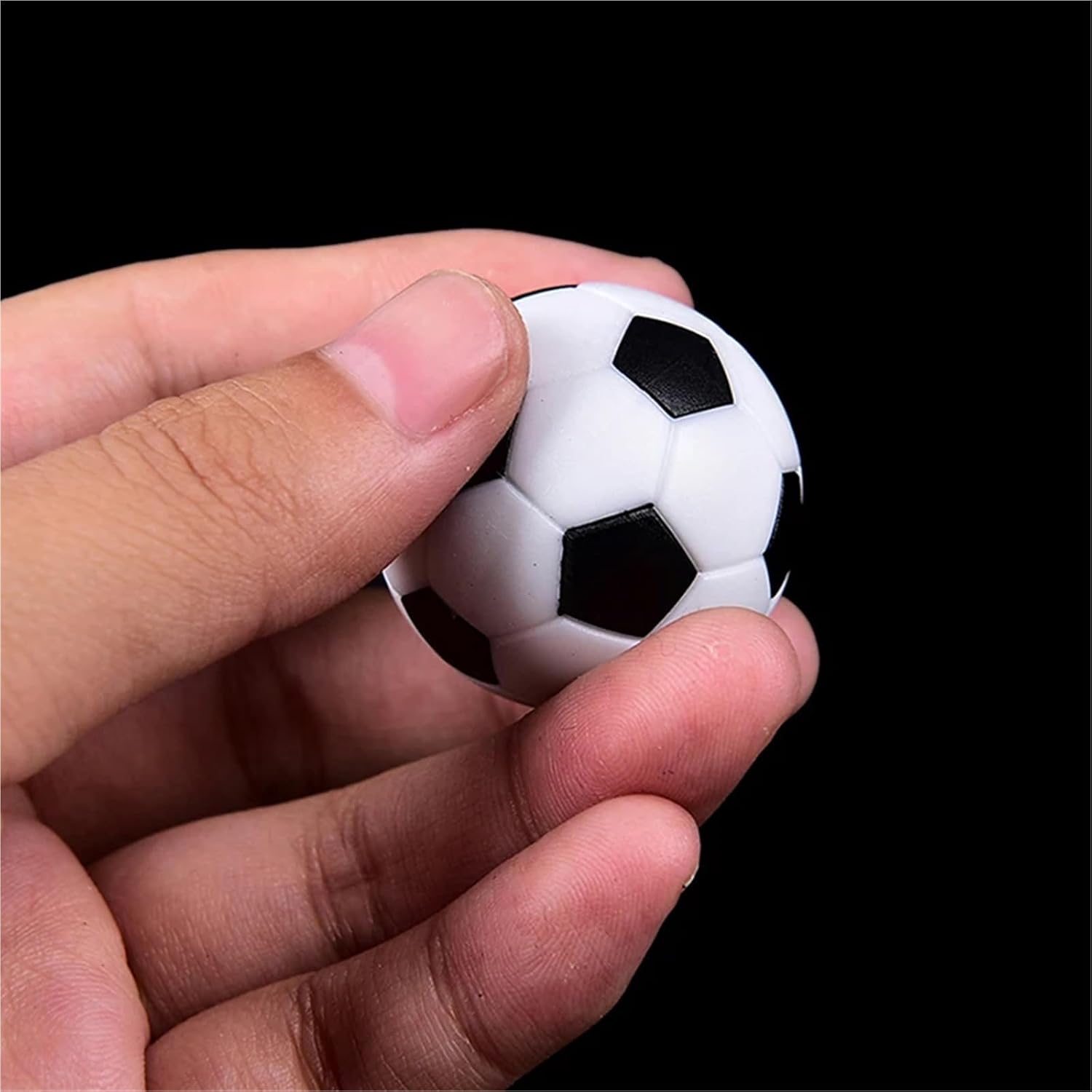 Foosball Balls Replacements 12 Pcs 32mm Table Soccer Balls Replacement Football Game Mini Resin Tabletop Black and White Indoor Party Boardgame
