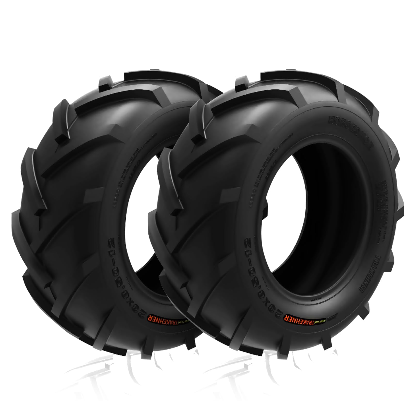 HORSESHOE TRAKEHNER 2 New 23x8.50-12 / 23x8.5-12 8PR R-1 Super Lug-King Ditch Witch Trencher AG Farm Lawn Tractor Tires 23x850x12 23x8.5x12 LRD Heavy Duty Color-Sidewall (23x8.50-12 8Ply)