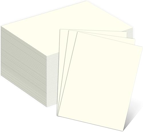 Miniatura 15 de 100 hojas de cartulina blanca de 8.5 x 11 pulgadas papel certificado, papel de impresora de tarjetas blancas Goefun para invitaciones, menús, bodas