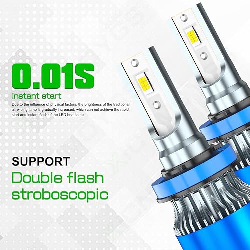 Miniatura 7 de XICNMOYGS Compatible con Ford Edge 2007-2022, haz alto 9005 + bombillas H11 de haz bajo, 6000 K, 6000 lúmenes, 1 par, listo para Canbus, halógeno de