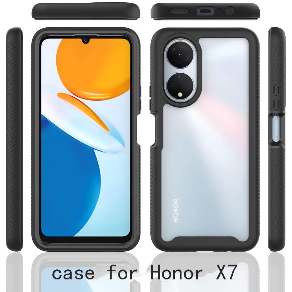 Cover REEKIL Per Honor X7, Protezione Totale 360° Antiurto Grado Militare, Custodia Rigida Trasparente Con Paraurti Morbido, Viola Chiaro