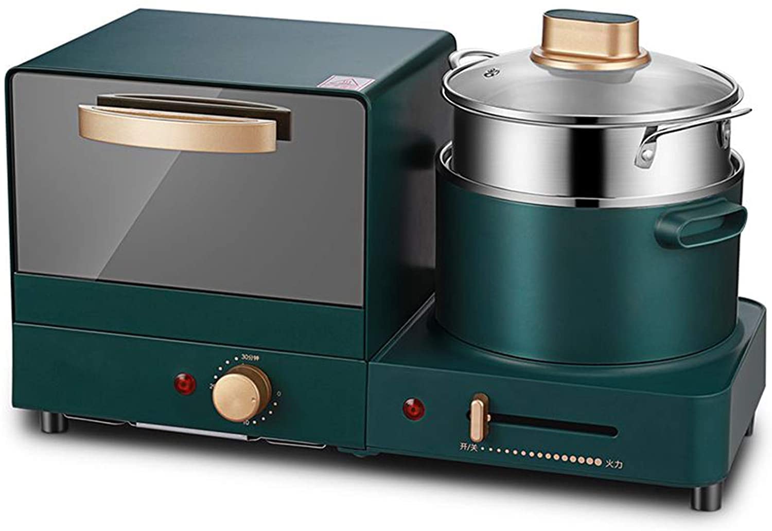 Oven Solo Forno a microonde in Silver Tact Fornello alogeno a convezione Premium Ideale per arrostire, cuocere al Forno Mini Forno con Controllo della Temperatura Regolabile Utile