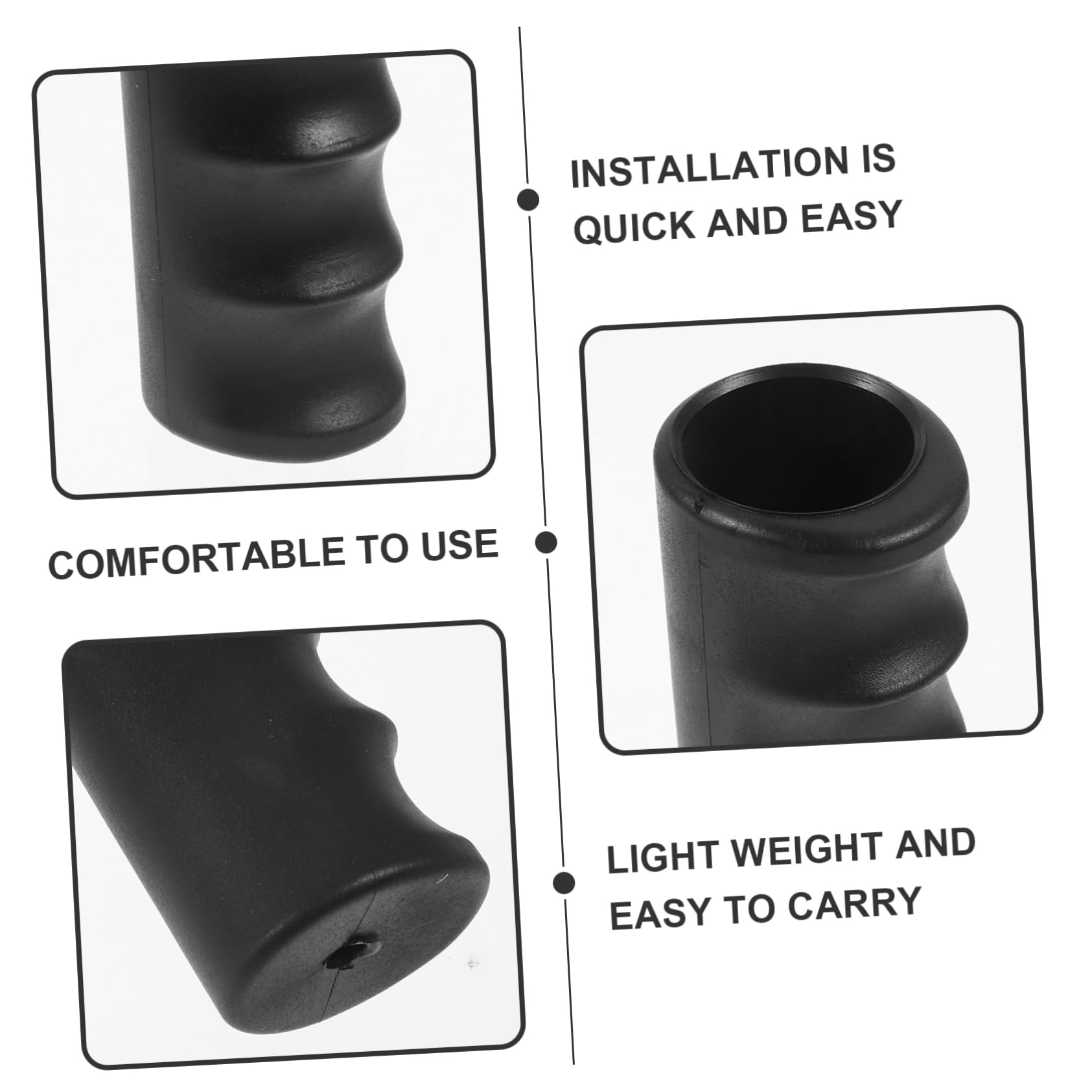 FRCOLOR 2pcs Handle Cover Wheelchair Handle Grips Universal Hand Grips Shopping Cart Covers Wheelchair Tube Grip Plastic Handle Grip Grocery Cart Grips Cart Handle Wraps Trolley Supply - Image 2