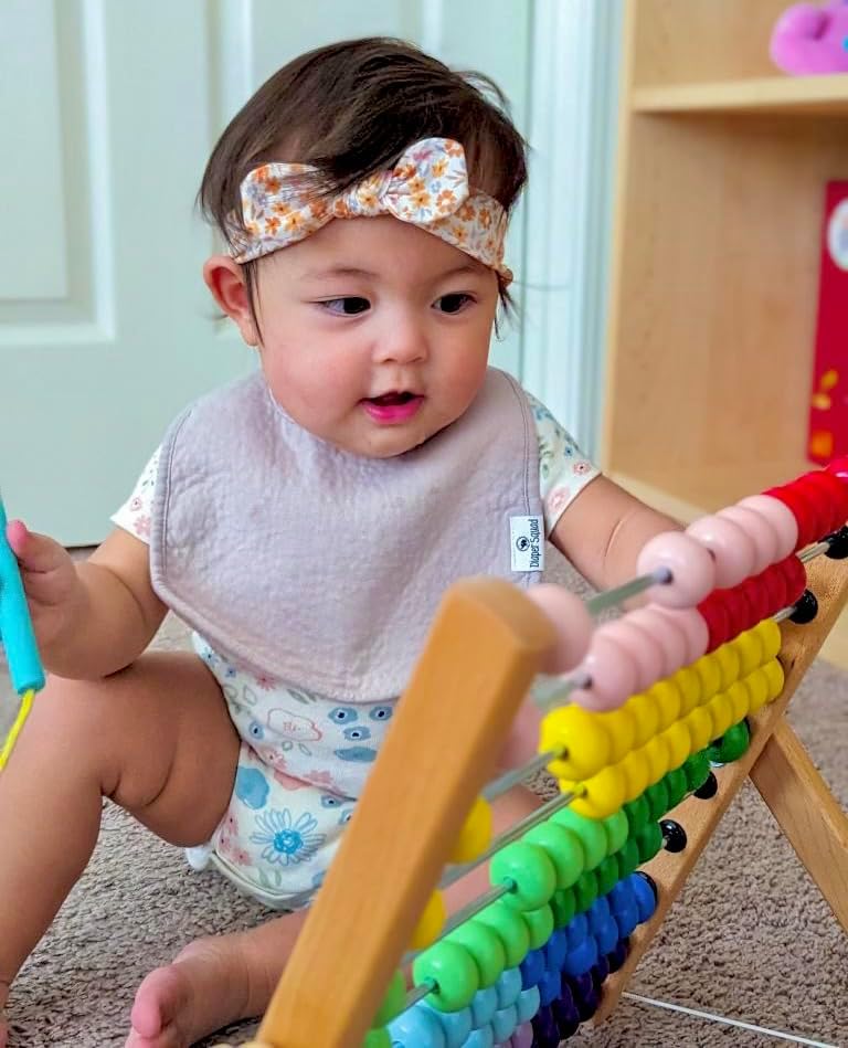 DiaperSquad's Baby Bibs for Drooling and Teething, Bibs for Boys, Baby Girl - Solid Cotton Baby Drool Bibs - Image 6