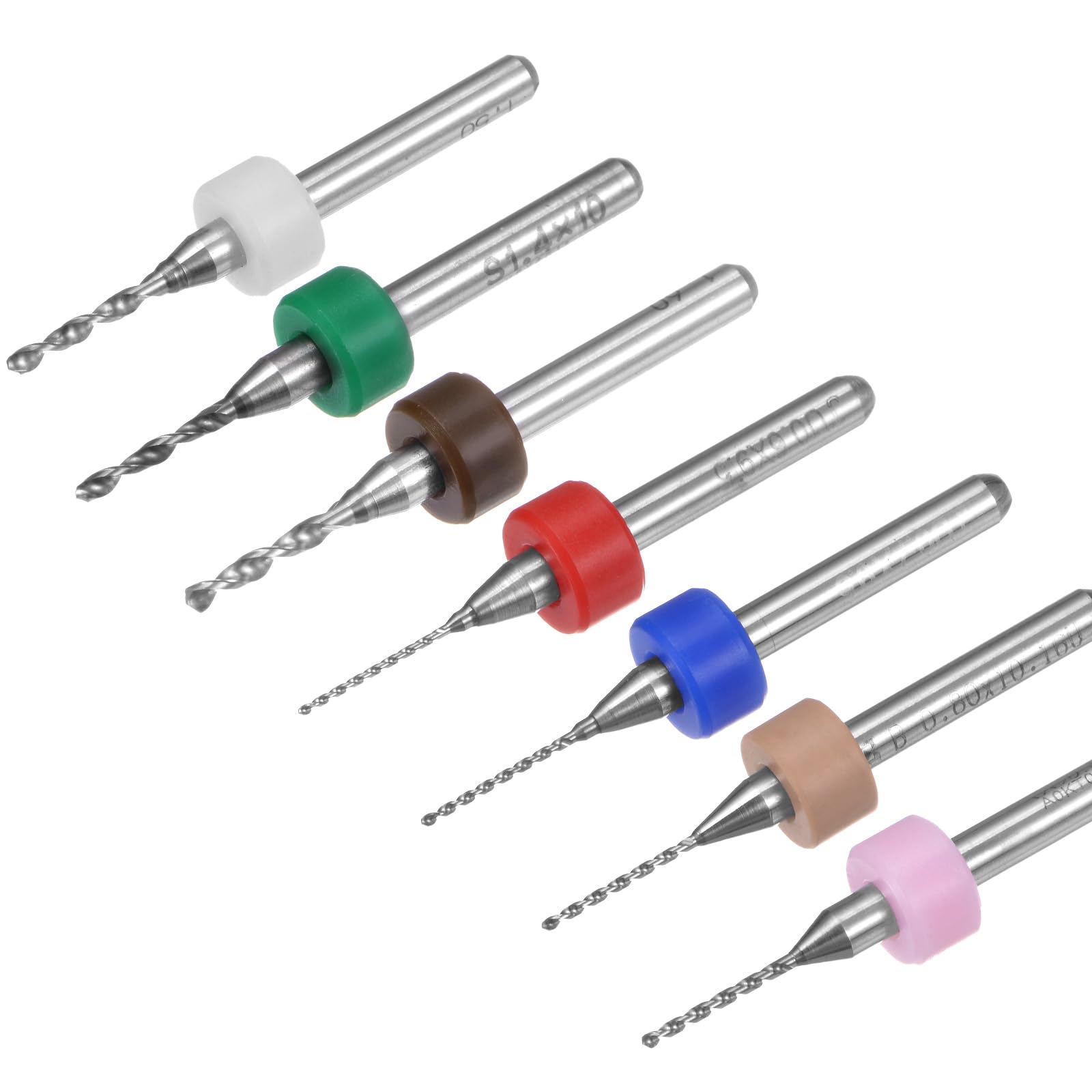 sourcing map Mikro-Leiterplatten-Bohrer-Set, 0,6 mm-1,5 mm Schaft, massives Wolframkarbid, CNC-Gravur, Druckleiterplattenbohrer, Drehwerkzeug, 10 Stück