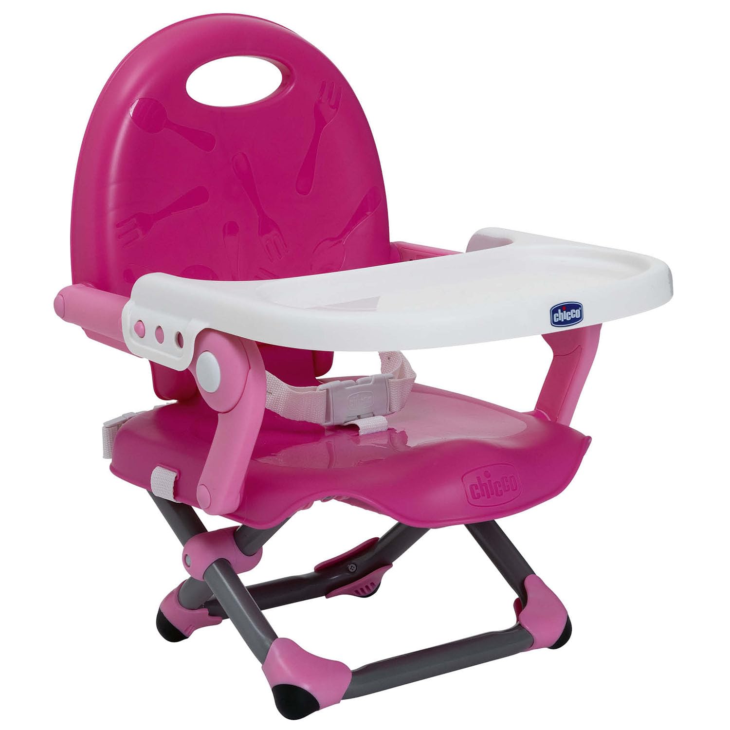 Pocket Snack Rialzo Sedia per Bambini 6 Mesi - 3 Anni (15 kg), Seggiolino Pappa Alzasedia da Tavolo Portatile e Regolabile, con Chiusura Compatta e Vassoio Rimovibile