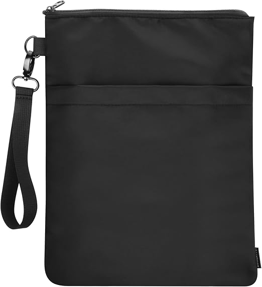 Book Sleeves with Zipper, Travel Book Protector Pouch for