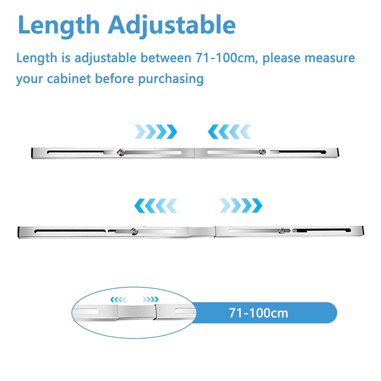 2 Stück Unterbau Spültischhalterungen, 71-100cm Verstellbarer Edelstahl Installation Kit, Undermount Küche Waschbecken Halter für Heavy Duty Undermount Küche Badezimmer Waschbecken
