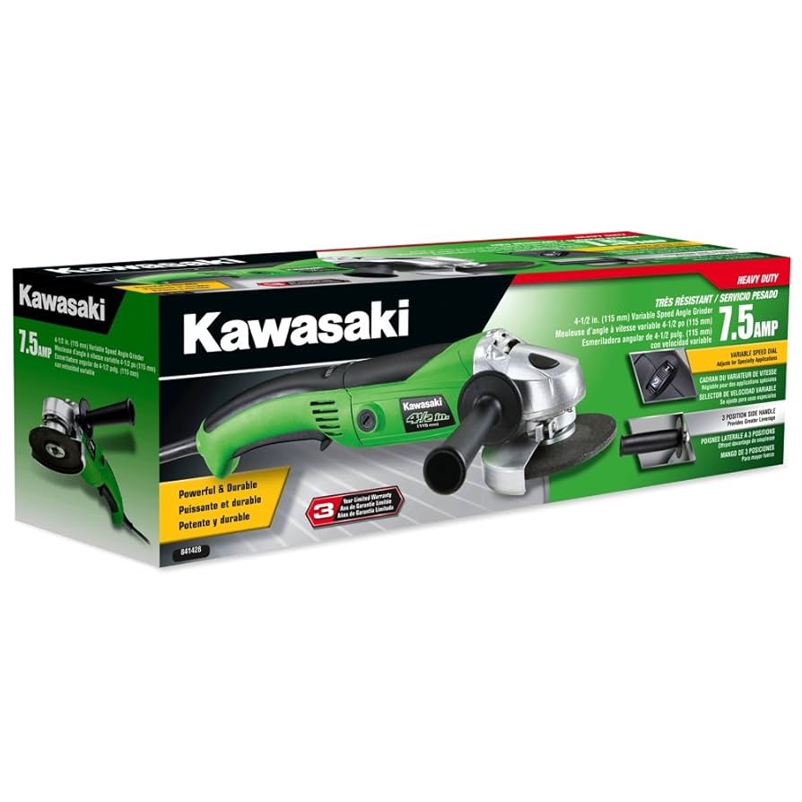 Kawasaki 841428 4-1/2-Inch VS Angle 7.5-Amp Grinder : Amazon
