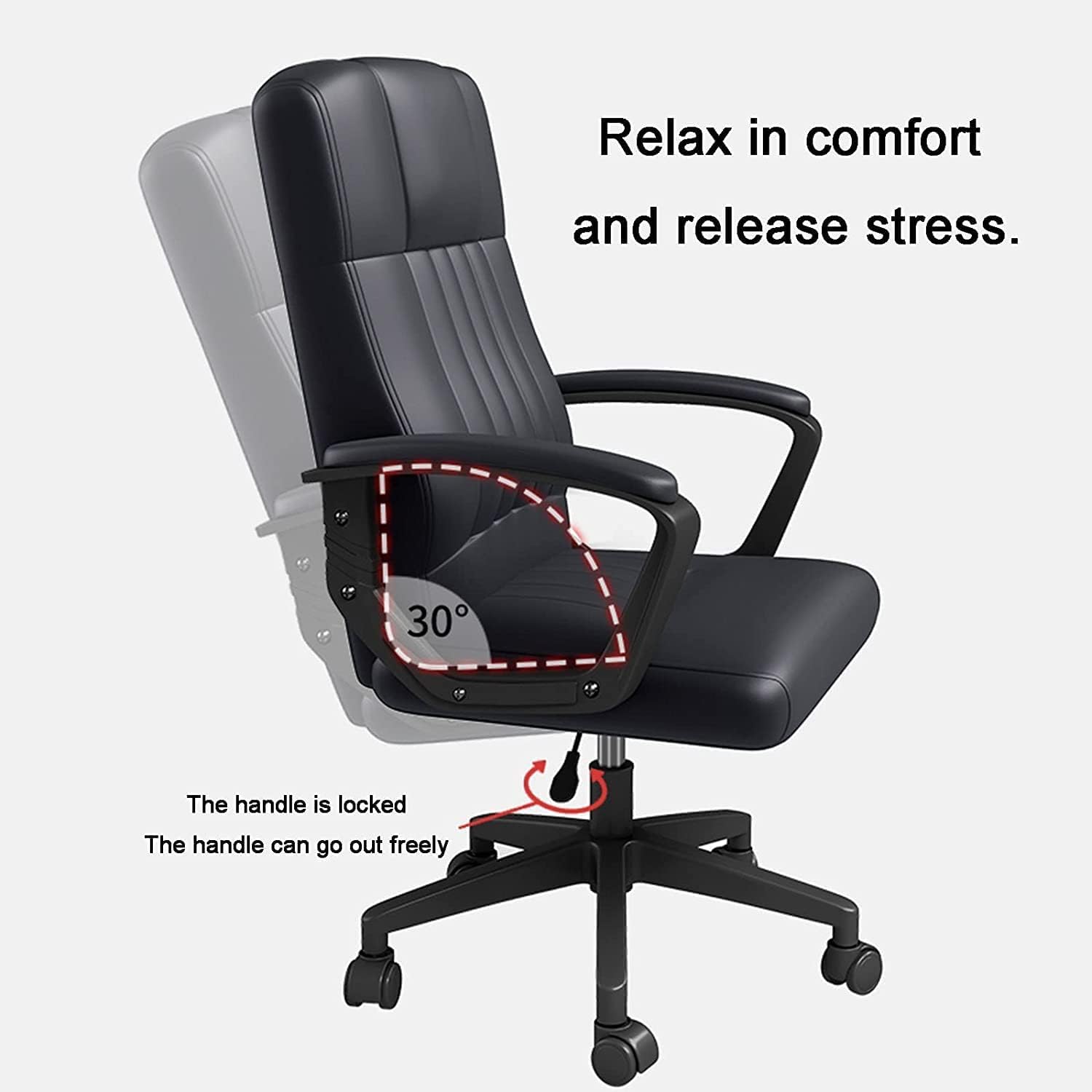 Amazon.co.jp: ラテックスクッションオフィスチェア、PUレザーデスク