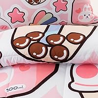 Vista 8 de CVHOUSE Juego de ropa de cama Kawaii tamaño Queen, juego de ropa de cama de conejo Kawaii para niñas y niños, lindo juego de edredón de conejo