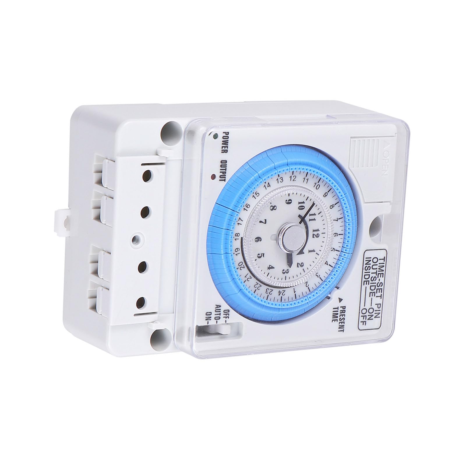HOMSFOU Temporizador Mecánico Compacto para Cocina, Diseño Simple en PC Blanco, Portátil y Fácil de Usar para Controlar Cocción