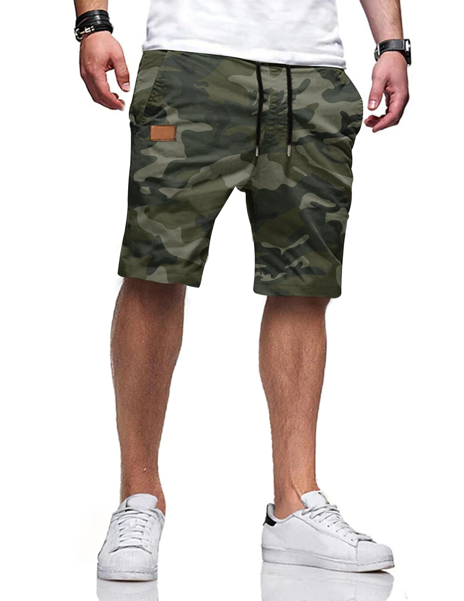 TARAINYA Pantaloncini Uomo Cotone Estivi Casual con Tasche Leggero Coulisse Regular Fit