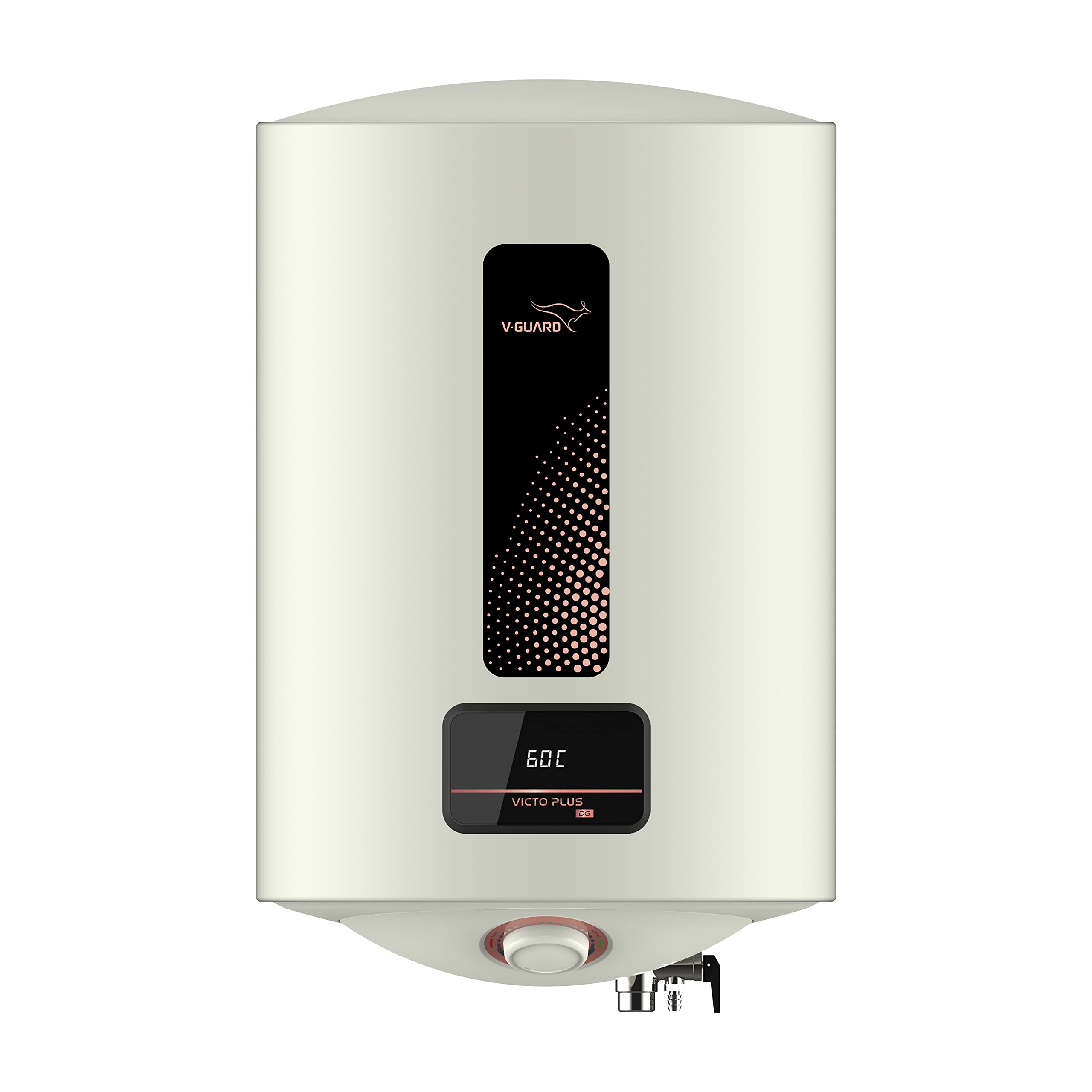 V-Guard Victo Plus DG Water Geyser 15 Litre | In-built Safe Shock Module | Stylish Digital Display | 5 Star Rating Energy Efficiency with Advanced Multi-layered Safety Features | White-Black (B0B1ND4851) Amazon Price History, Amazon Price Tracker