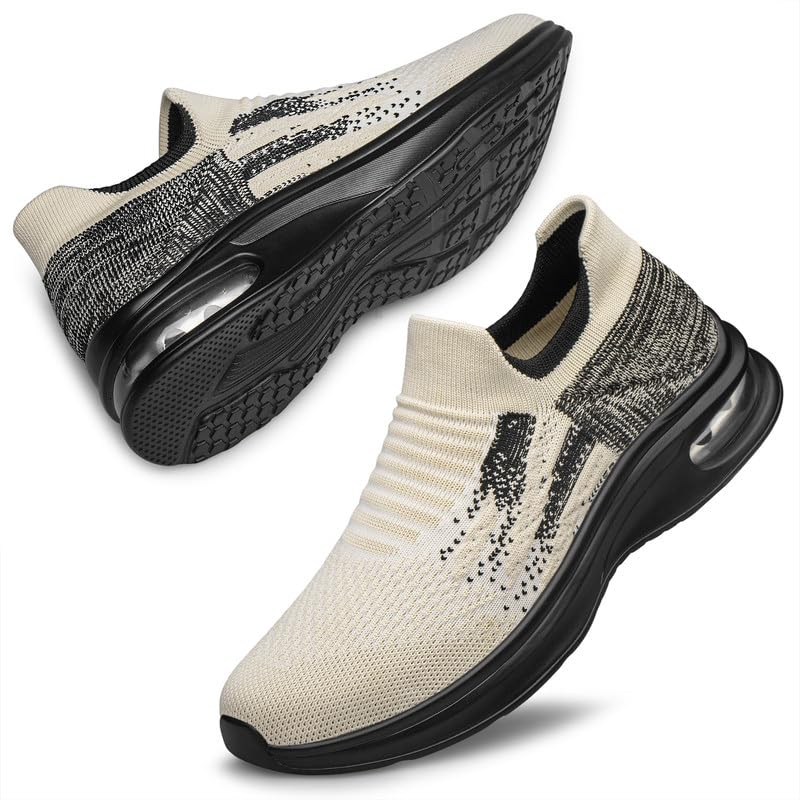 Image of vibdiv Shoes for Men Sock Sneakers Pull-on Casual Lightweight Breathable Comfortable