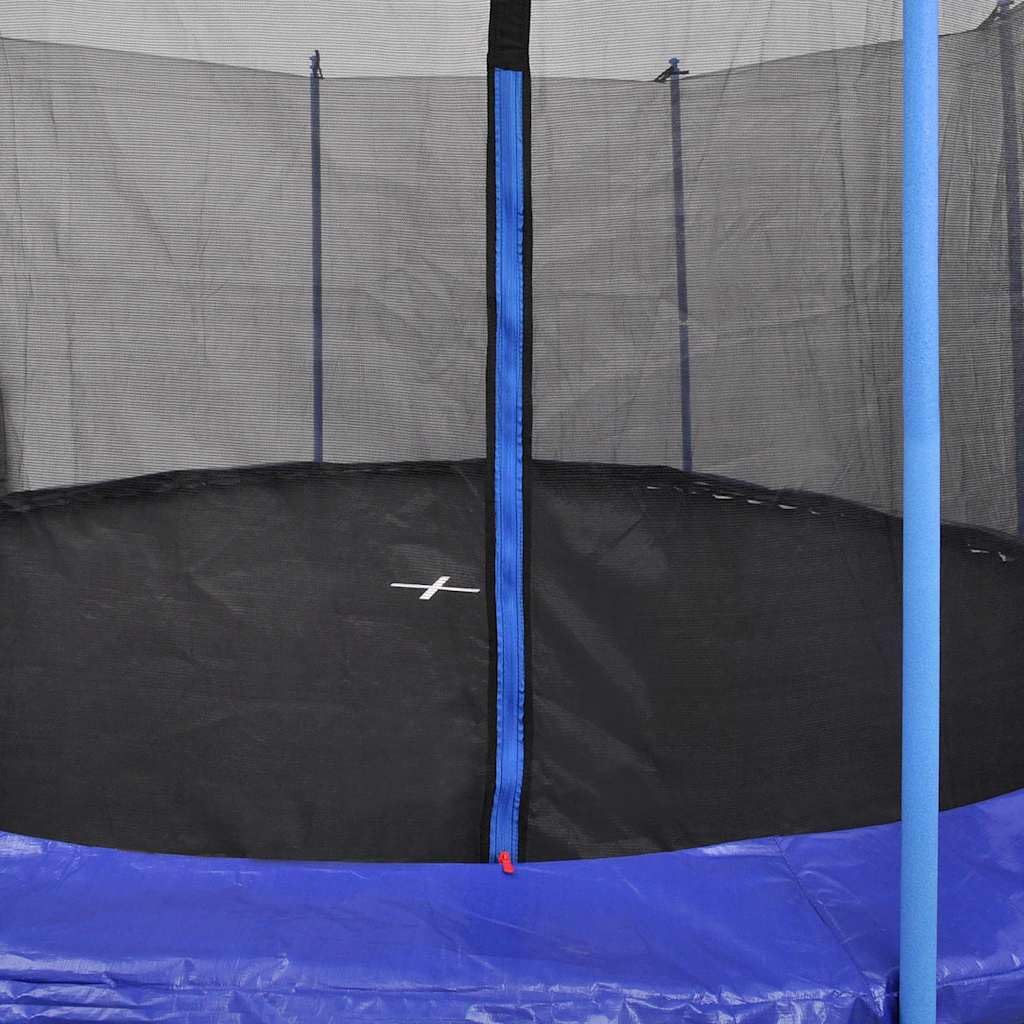 Set di 5 trampolini da 4,57 m, per giardino, outdoor, bambini, fitness, salto, movimento, tempo libero, resistente alle intemperie, pieghevole, con scaletta, rete imbottita e telo protettivo