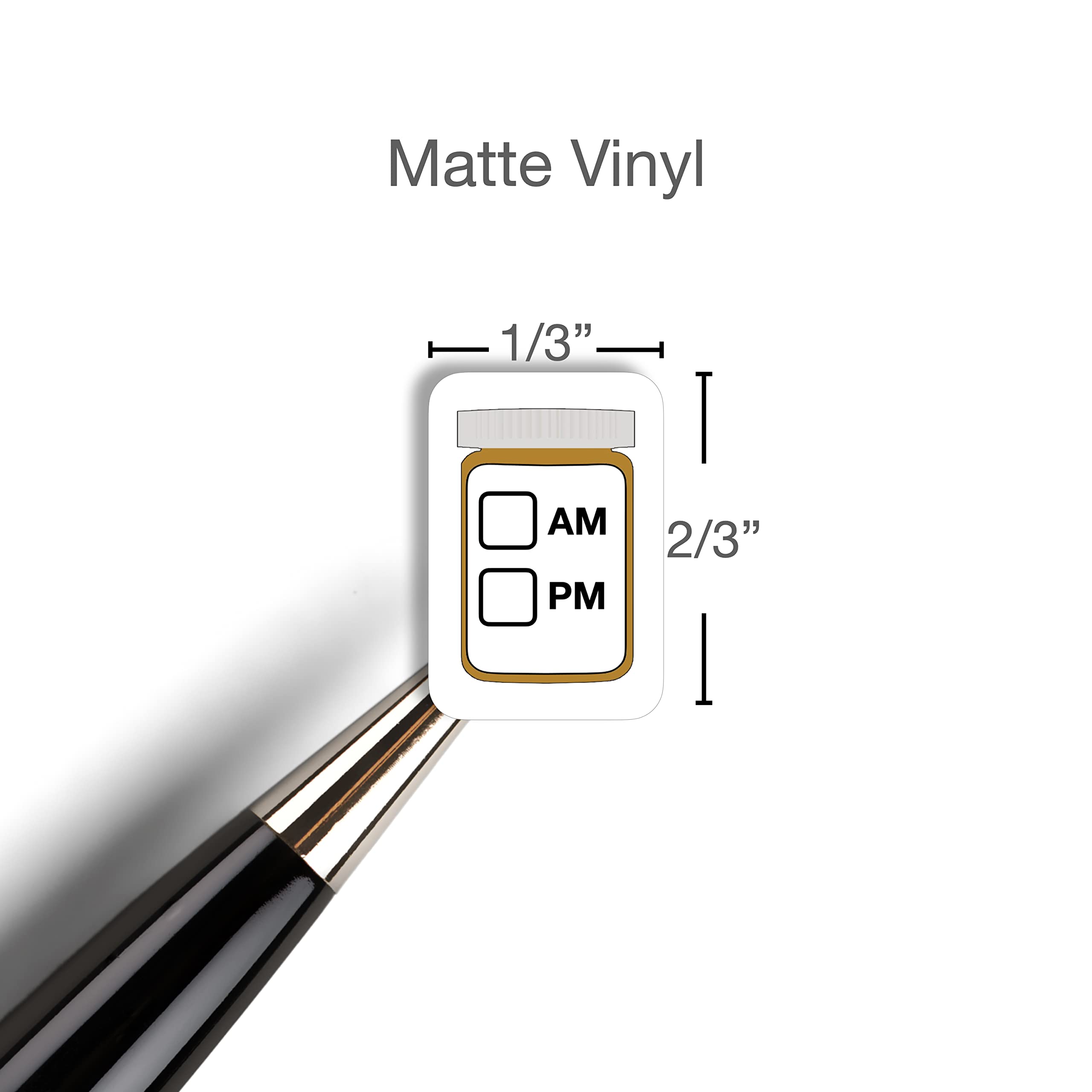 Pill Tracker Sticker / 54 Write In Smudge Proof Vinyl Stickers (1/2”) / Daily Medication Vitamin Reminder Self Care Health Wellness/Essential Productivity Life/Bujo Bullet Journaling (1 Sheet)