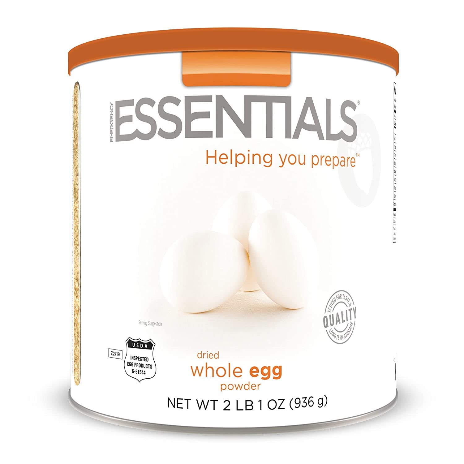 Dried Whole Egg Powder, Emergency Food Supply, High-Protein Survival Food, 33-oz. Large Can, 10-Year Shelf Life