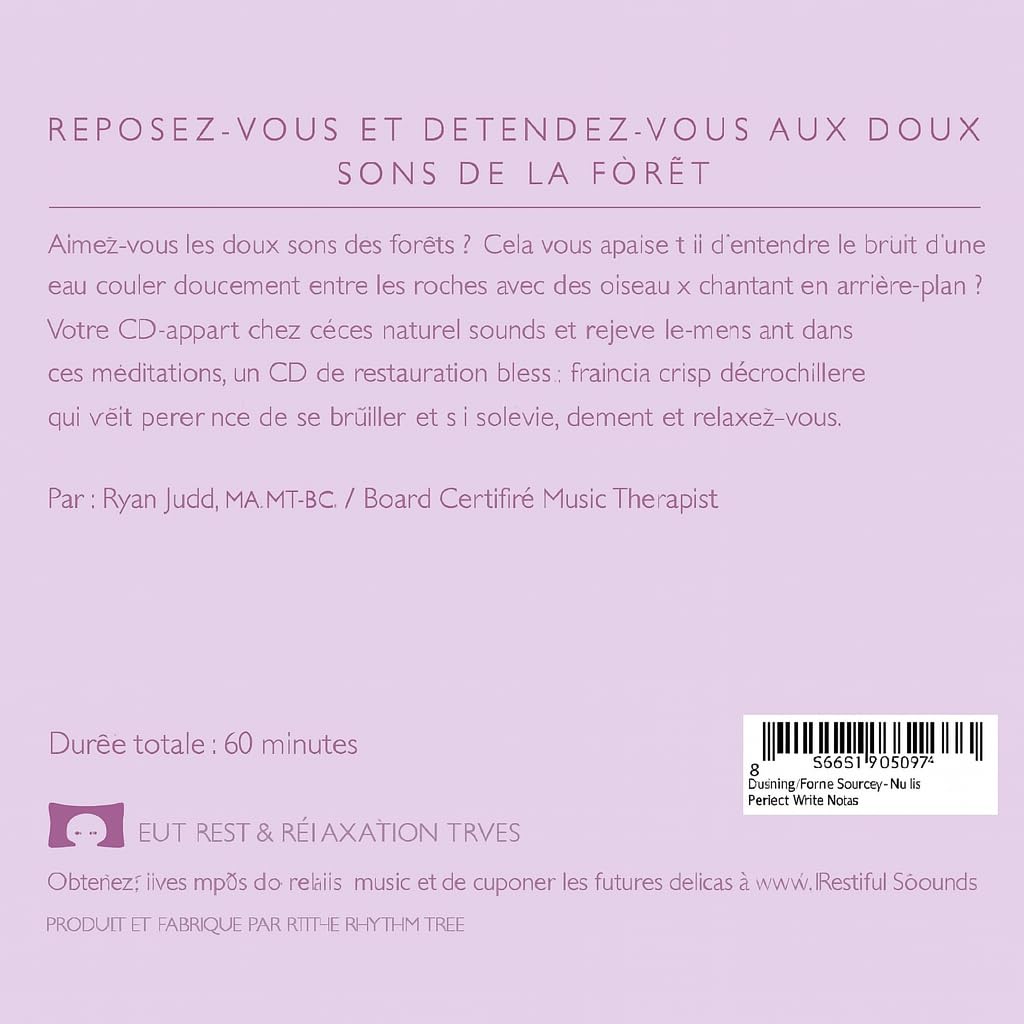Sons apaisants de la forêt – Bruit blanc naturel pour soulager le stress et méditer