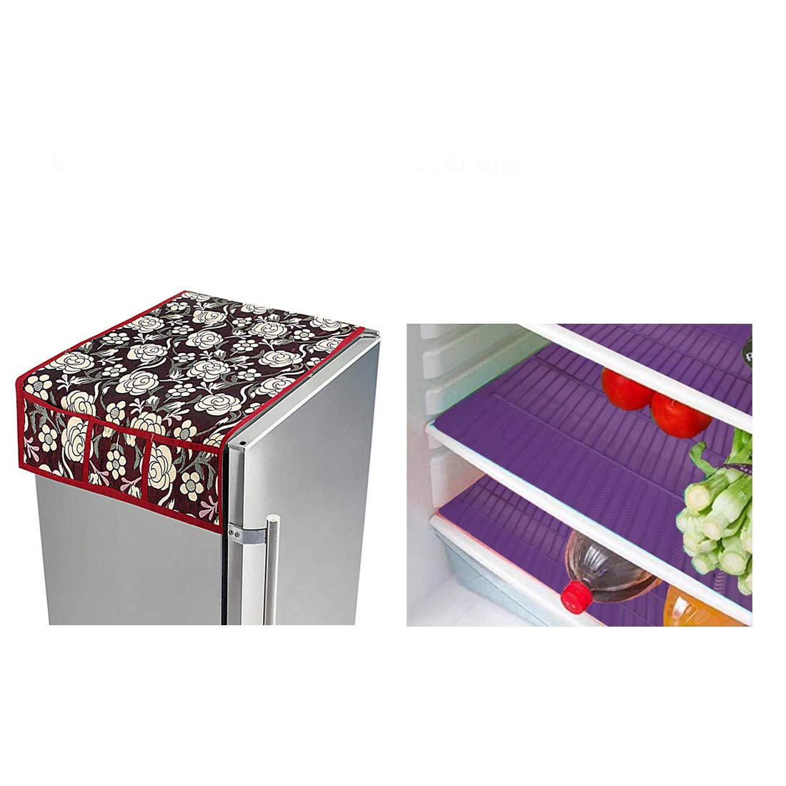 ERetailer® Quilted 3Layered Fridge Top Cover/Refrigerator Cover With