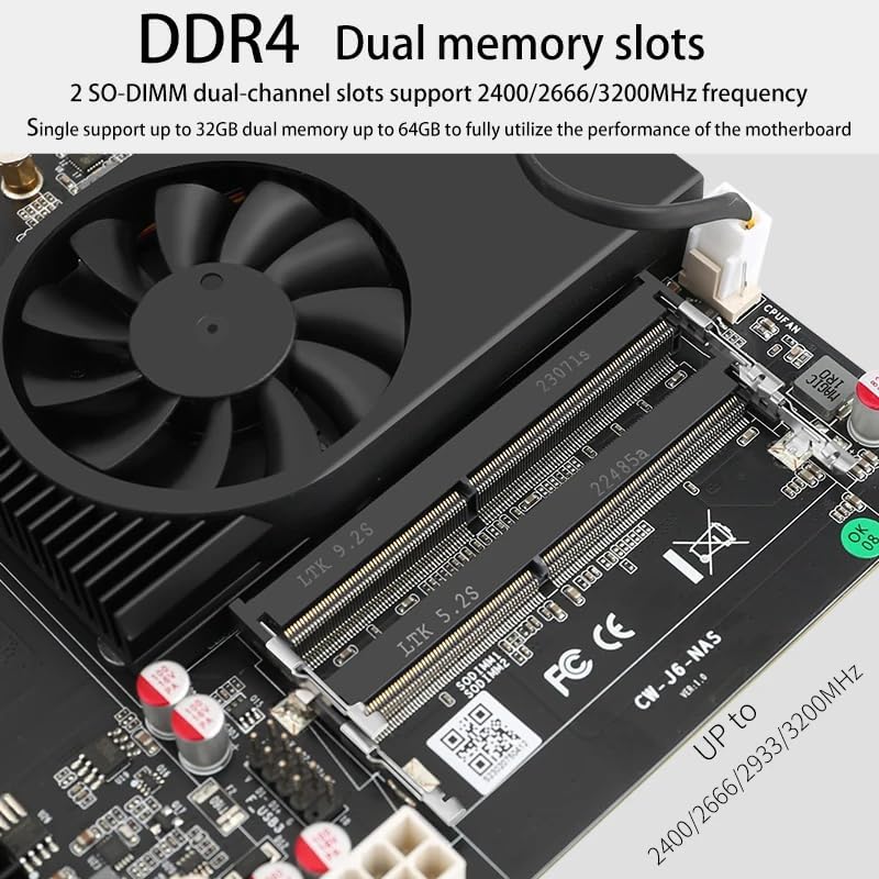 HKUXZR Celeron J6413 産業用マザーボード NAS 4コア 4スレッド低電力