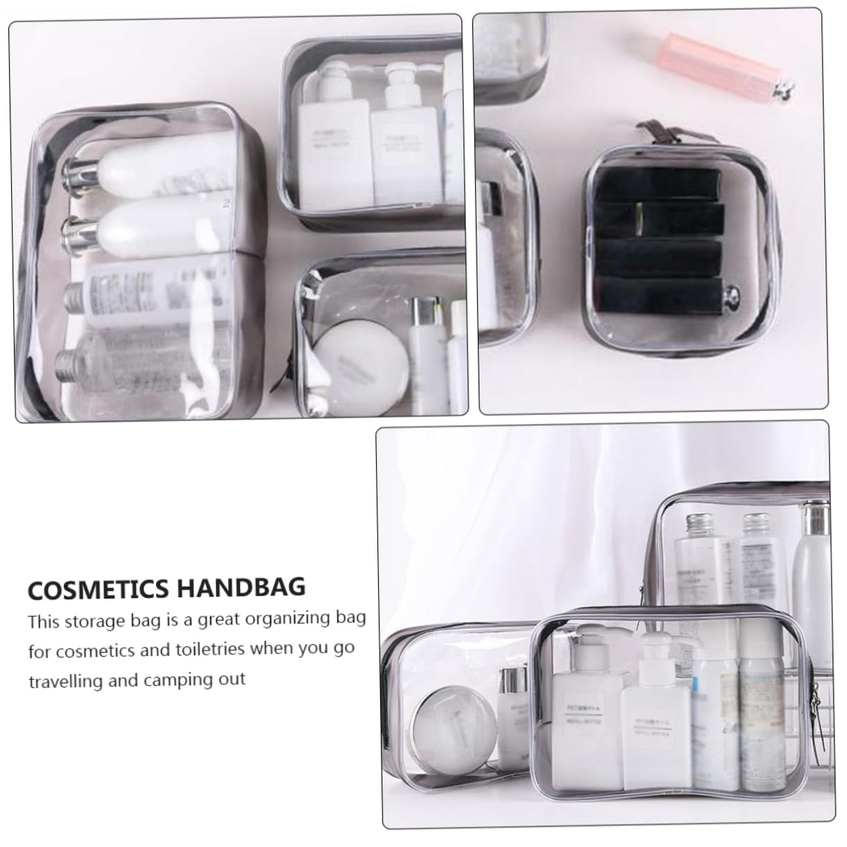 Beavorty 2 Set Di Robuste Borse Per Cosmetici Con Cerniera Per Organizzare 4 Pezzi * 2