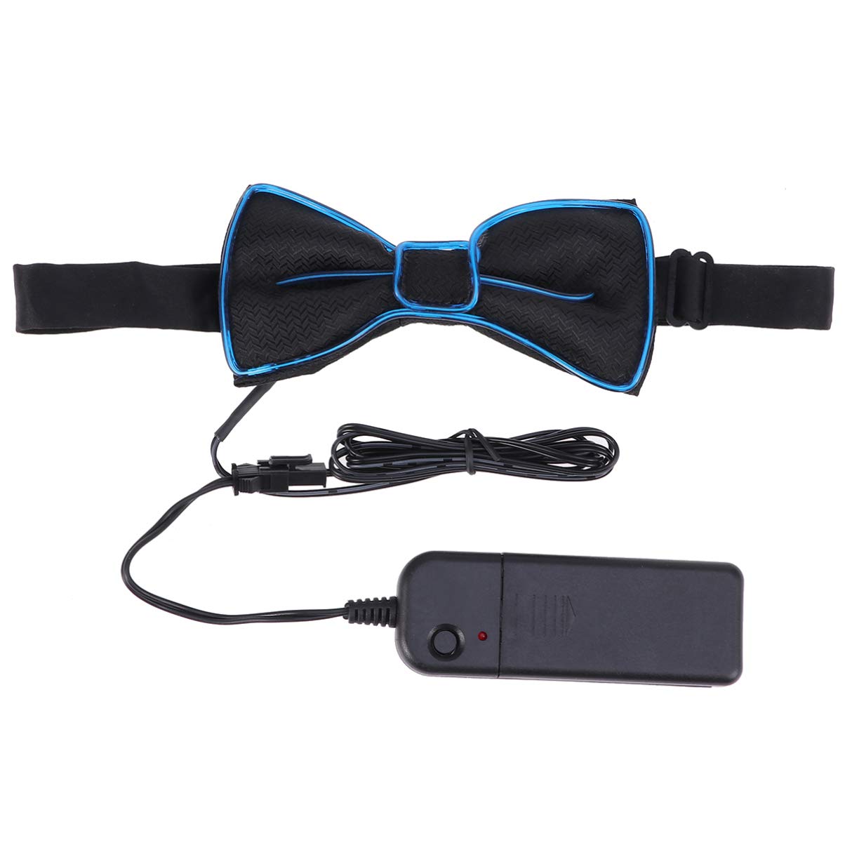 ToyvianLight Up Bow Tie Led Glowing In The Dark Acoustic Luminous Tie Collar For Christmas New Year Music Festival Halloween Costume Dance Party Supply (Red)