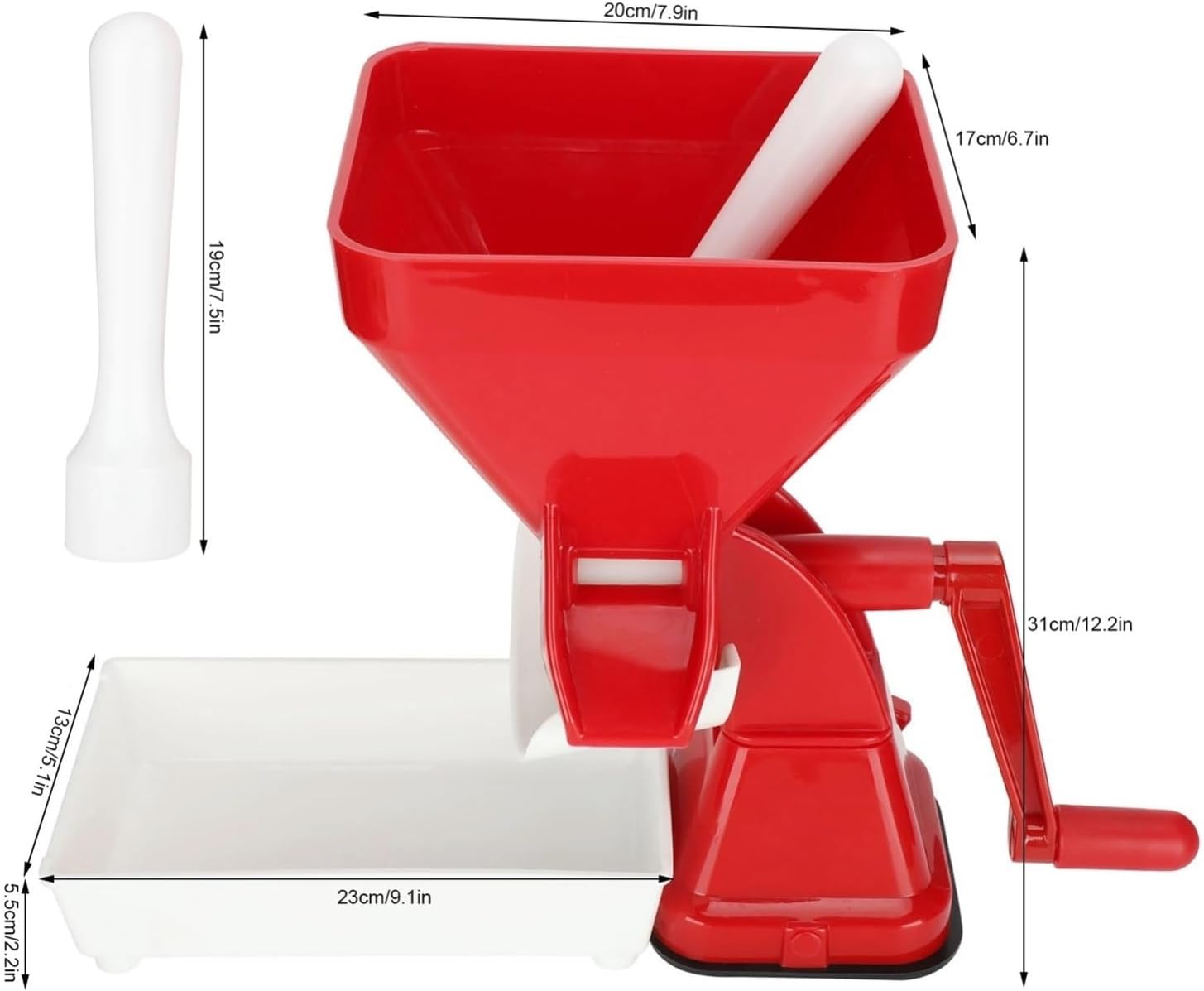Manual Tomato Press Juicer - Food Strainer Sauce Maker For Fruits & Vegetables Kitchen Tool
