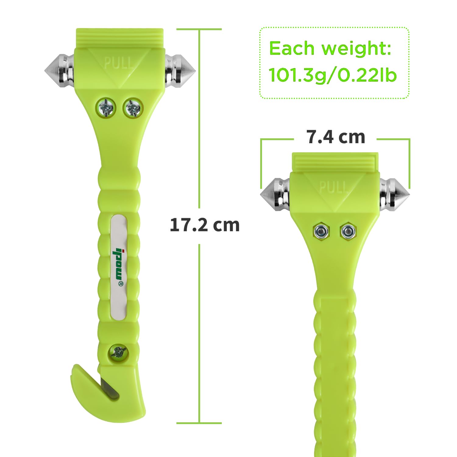 Ipow Martello Rompivetro E Taglia Cinture Per Auto - 4 Pezzi, Con Punte In Tungsteno E Staffe - Foto 12