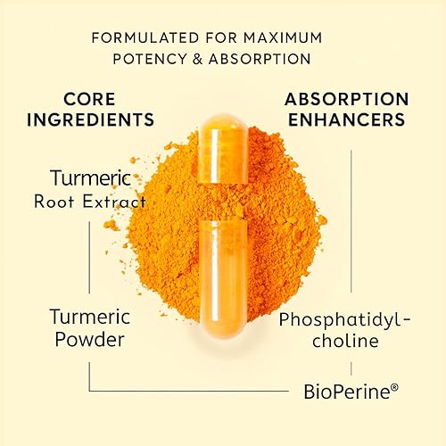 Miniatura 5 de Cúrcuma de alta potencia del Dr. Colbert con bioperina 60 cápsulas 500 mg extracto de raíz de cúrcuma