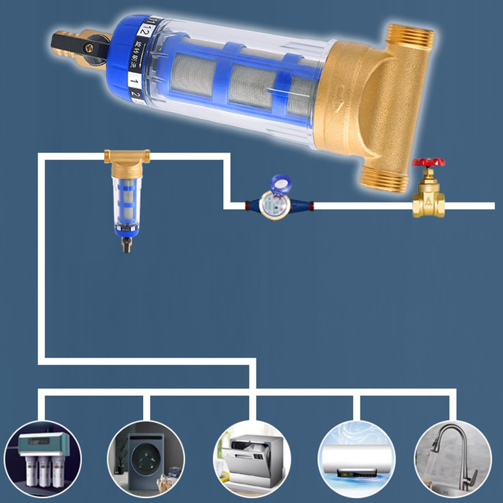 Filtro Spin Down per tutta la casa per la purificazione 'acqua