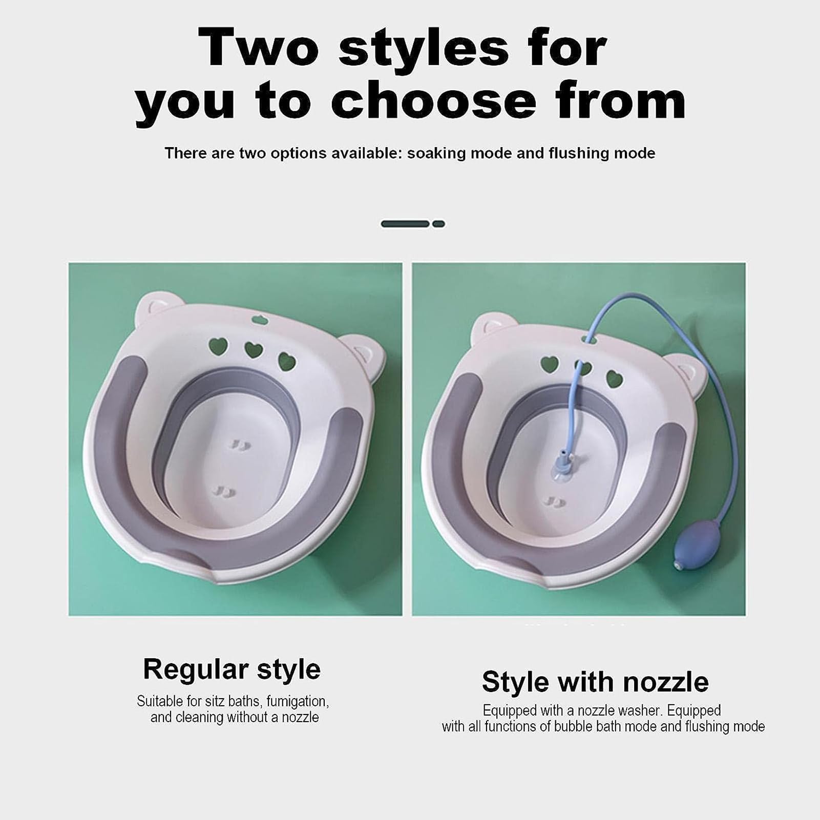 CUTTE Vasca Da Bidet Universale Per WC 39x40 Cm, Per Cure Postpartum, Anziani E Trattamento Emorroidi, In PU+PET