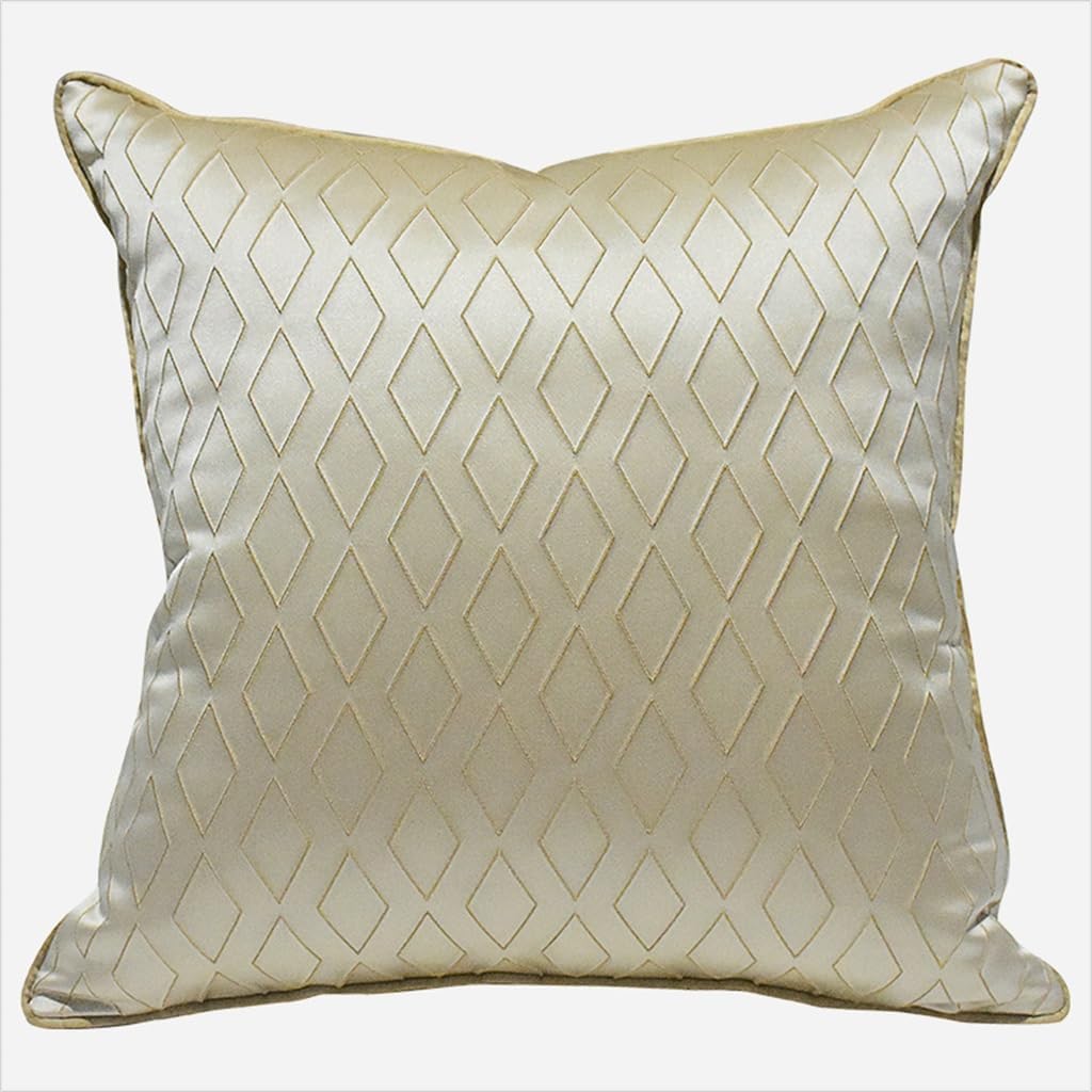 Champagne Diamond Plaid Living Room Sofa Pillow Case Lar Hotel Office Cushions