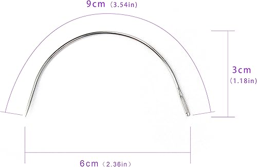 Miniatura 3 de Combo de aguja de tejer de 3 hilos con aguja para hacer pelucas, trama de cabello para coser, tejido de cabello grande, mediano y pequeño, aguja