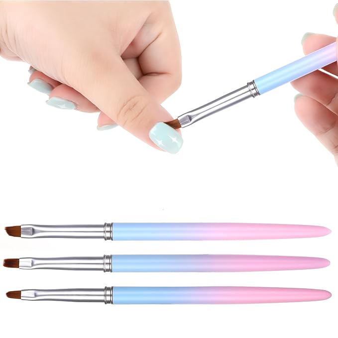 Amaxiu 3PCS Nail Art Clean Up Brushes, Nail Polish Clean Up