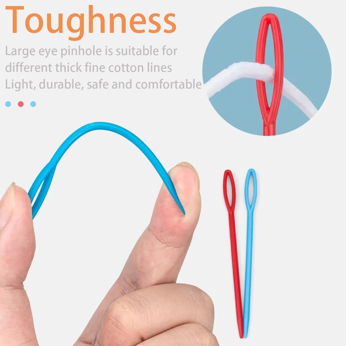 60 Aghi Di Plastica Per Cucito - Cruna Grande, 7cm/9cm/15cm | Per Lana, Ricamo, Bambini E Fai Da Te - Foto 12