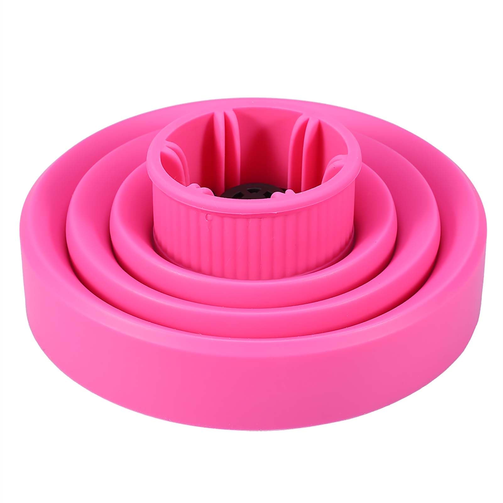 FILFEEL Hair Blower Diffuser Foldable Folding Hairdryer Cover Styling Hairdressing Tool 5Colors (Pink)