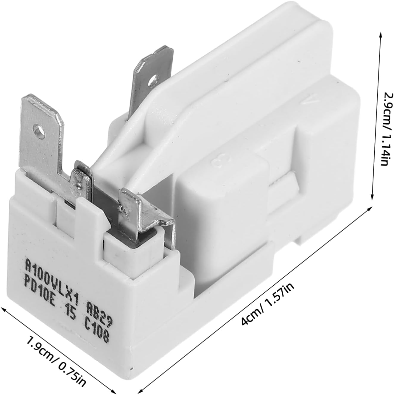 KOMBIUDA PTC Relay Pin Compressor Starter for Chest Freezer Reliable Refrigerator Accessory with High Efficiency Start and Automatic Cutoff Easy Installation for Stable