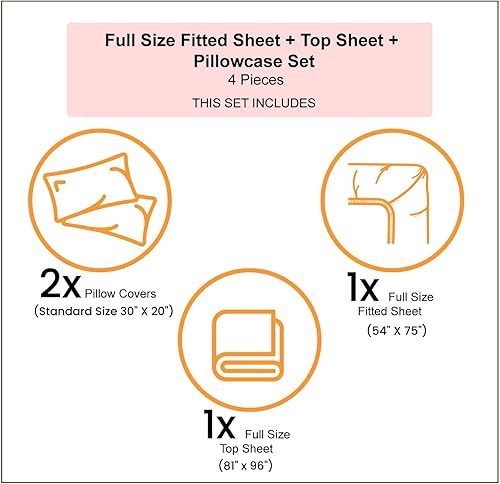 Miniatura 9 de Ambesonne Tribal Sheet Set, Secret Tribe Pattern in Bohemian Style, Fitted and Flat Sheet with Pillowcases Bedding Accent 4 Piece Set, Full, Apricot