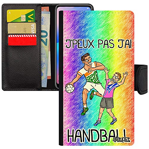 Coque iPhone SE 2022 J'peux Pas J'Ai Hand en Cuir Vert