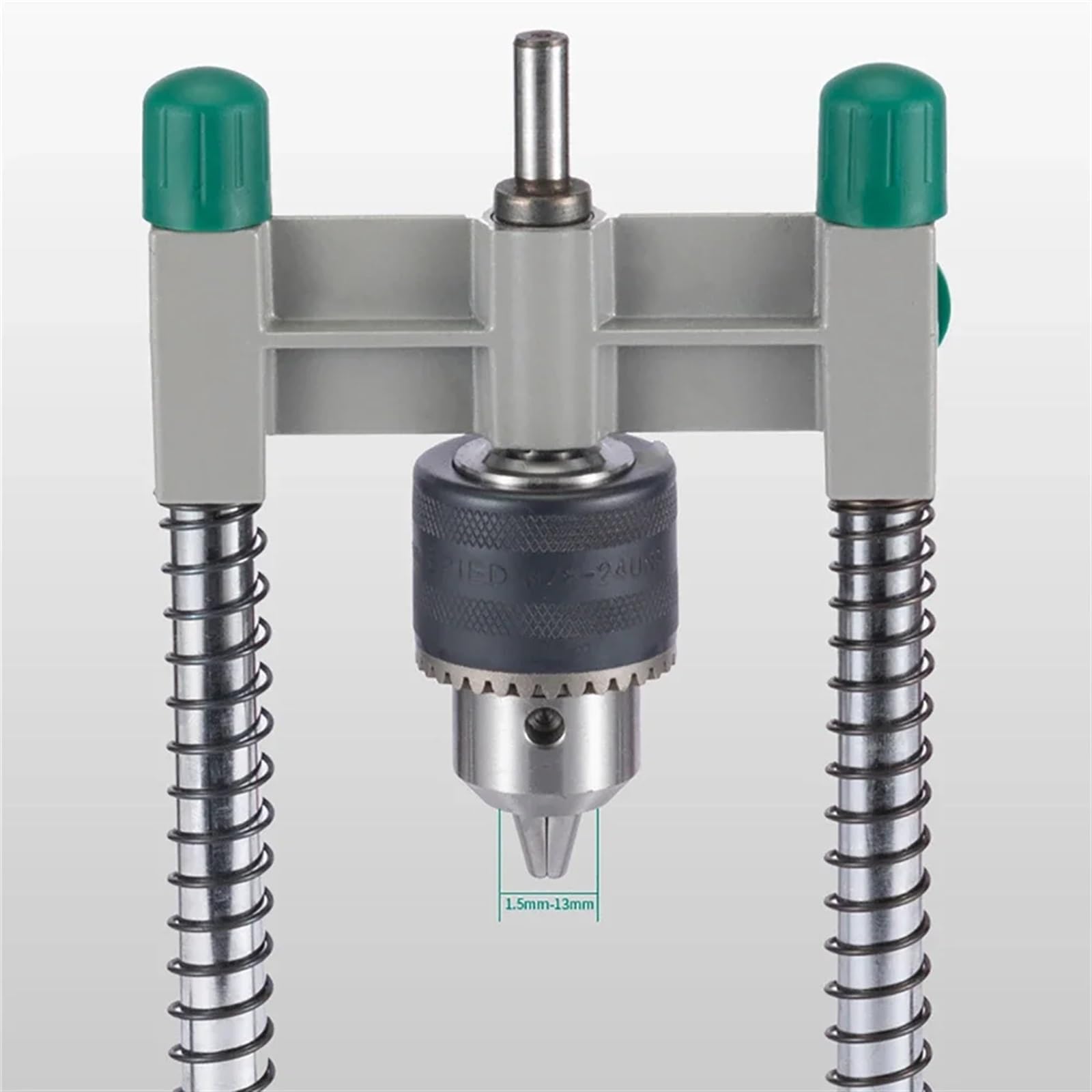 Soporte de taladro eléctrico manual de 1,5mm-13mm, guía de perforación Vertical ajustable, posicionador, guía de ángulo recto, soporte localizador de agujeros(2 Handles with cover)